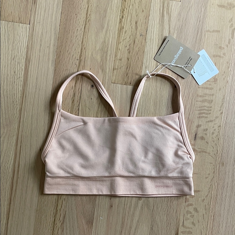 Patagonia Light Pink Active Mesh Sports Bra